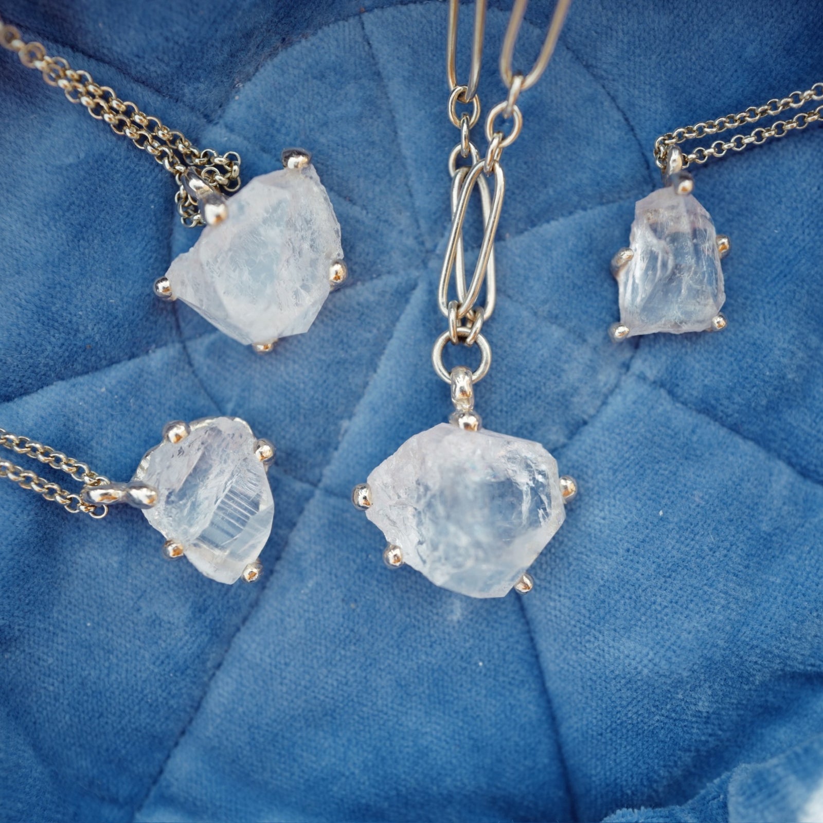 No.10 Gold Rock Crystal Pendant Necklace