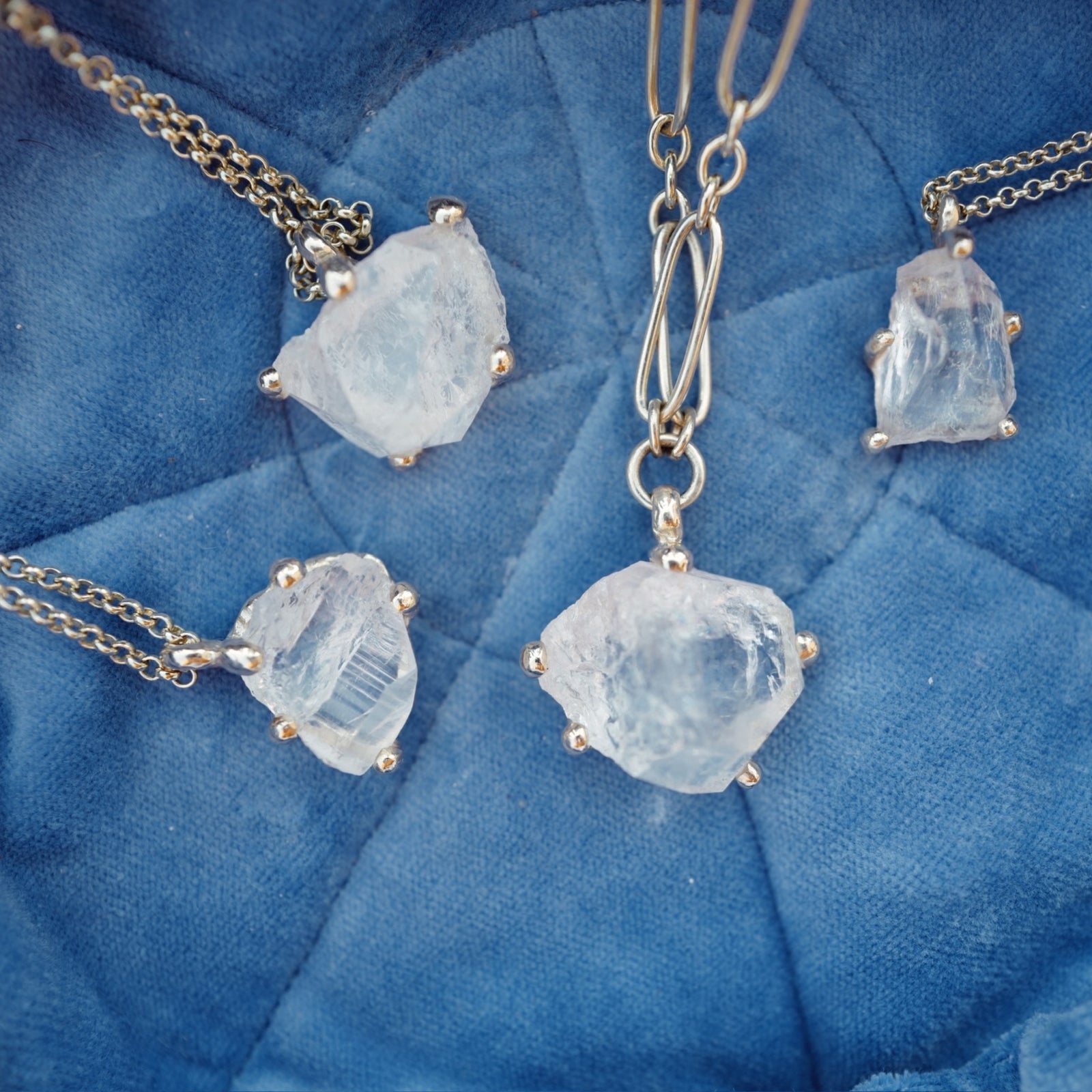No.12 Gold Rock Crystal Pendant Necklace