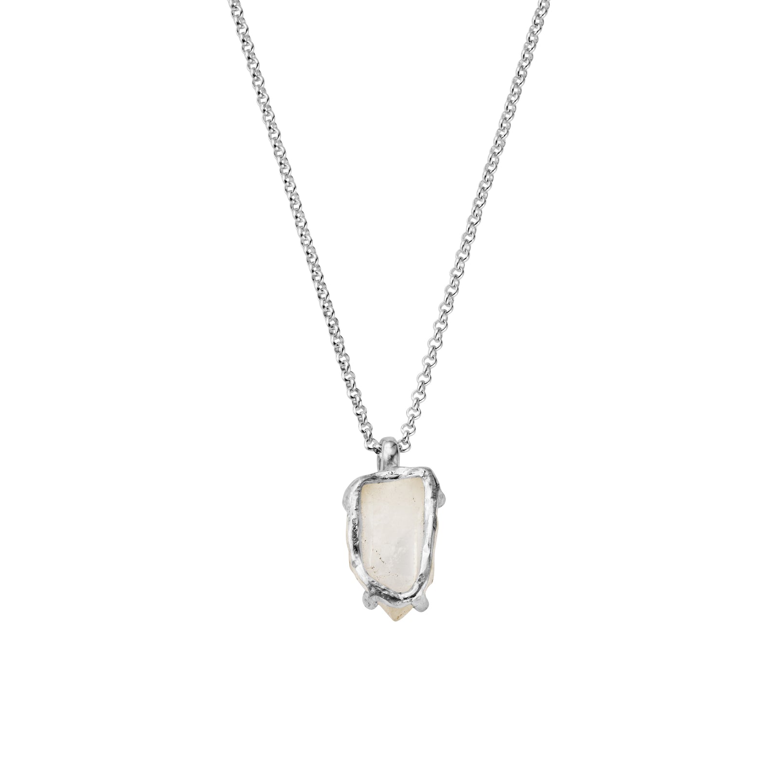 No.31 Silver Rock Crystal Pendant Necklace
