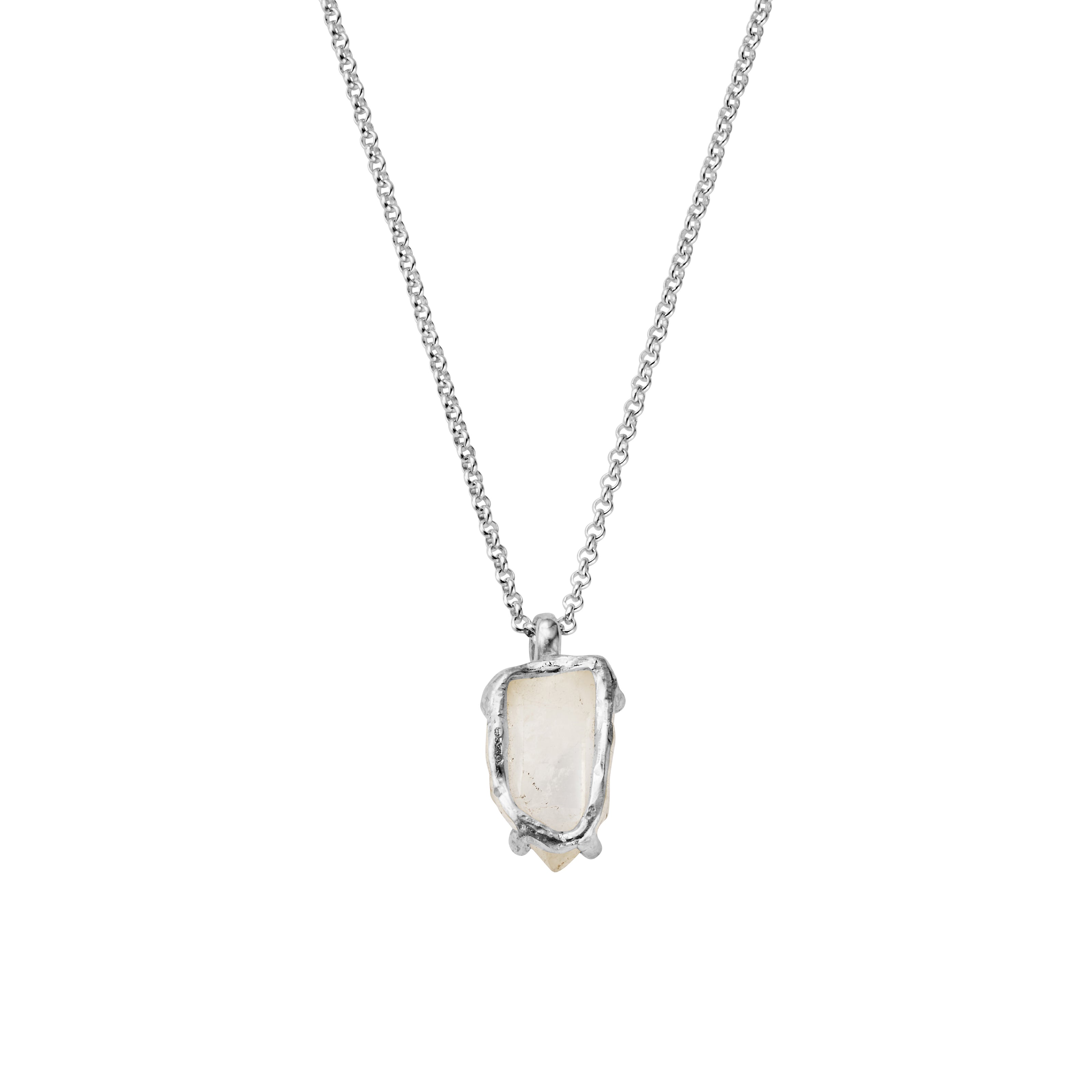 No.31 Silver Rock Crystal Pendant Necklace