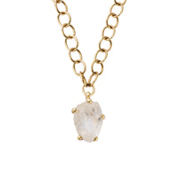 No.4 Gold Rock Crystal Pendant Handmade Chain Necklace