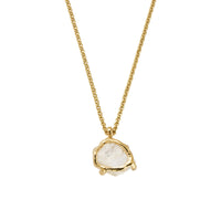 No.10 Gold Rock Crystal Pendant Necklace