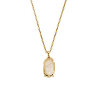 No.13 Gold Rock Crystal Pendant Necklace