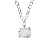 No.23 Silver Rock Crystal Pendant Sylt Chain Necklace