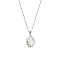 No.34 Silver Rock Crystal Pendant Necklace