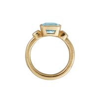 ONDINE Gold Aquamarine & Diamond Ring