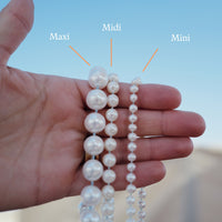 Gold Mini White Holiday Pearl Necklace