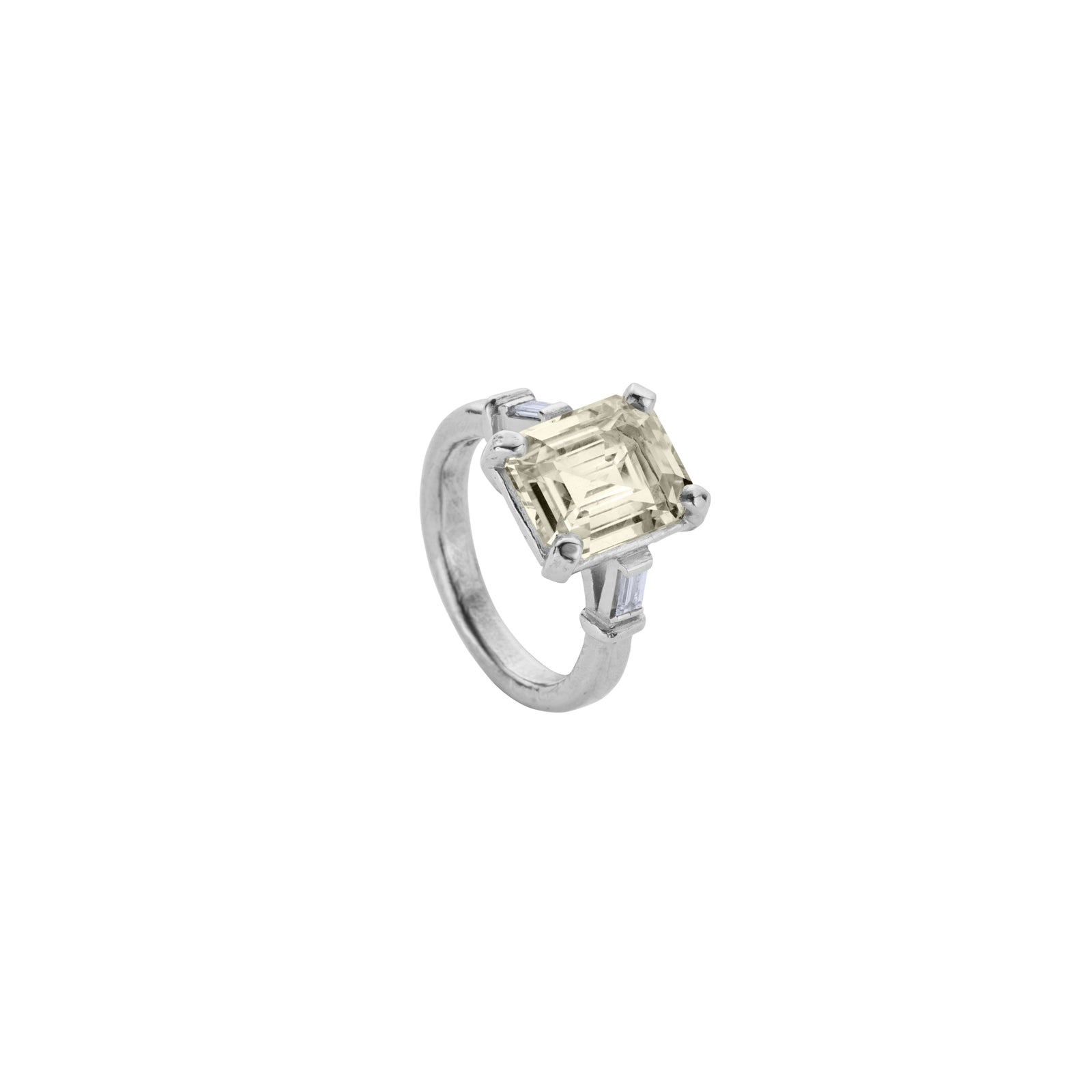 XIA White Gold Yellow Sapphire & Diamond Ring