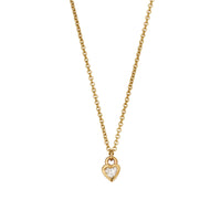 LIBI Gold Diamond Tiny Heart Necklace