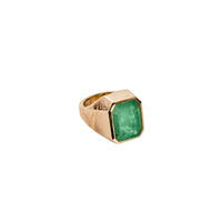 AUGUST Gold Emerald Ring