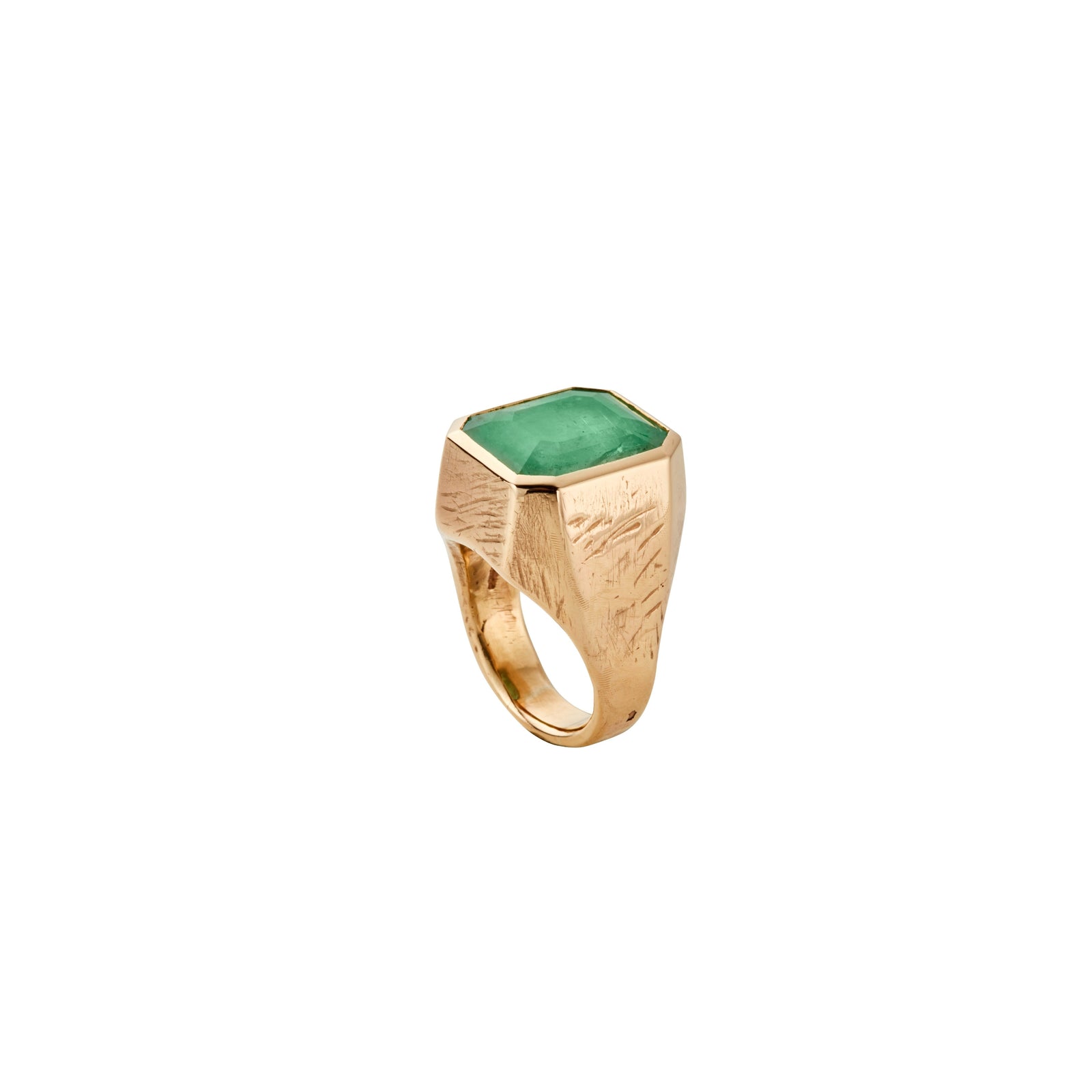 AUGUST Gold Emerald Ring