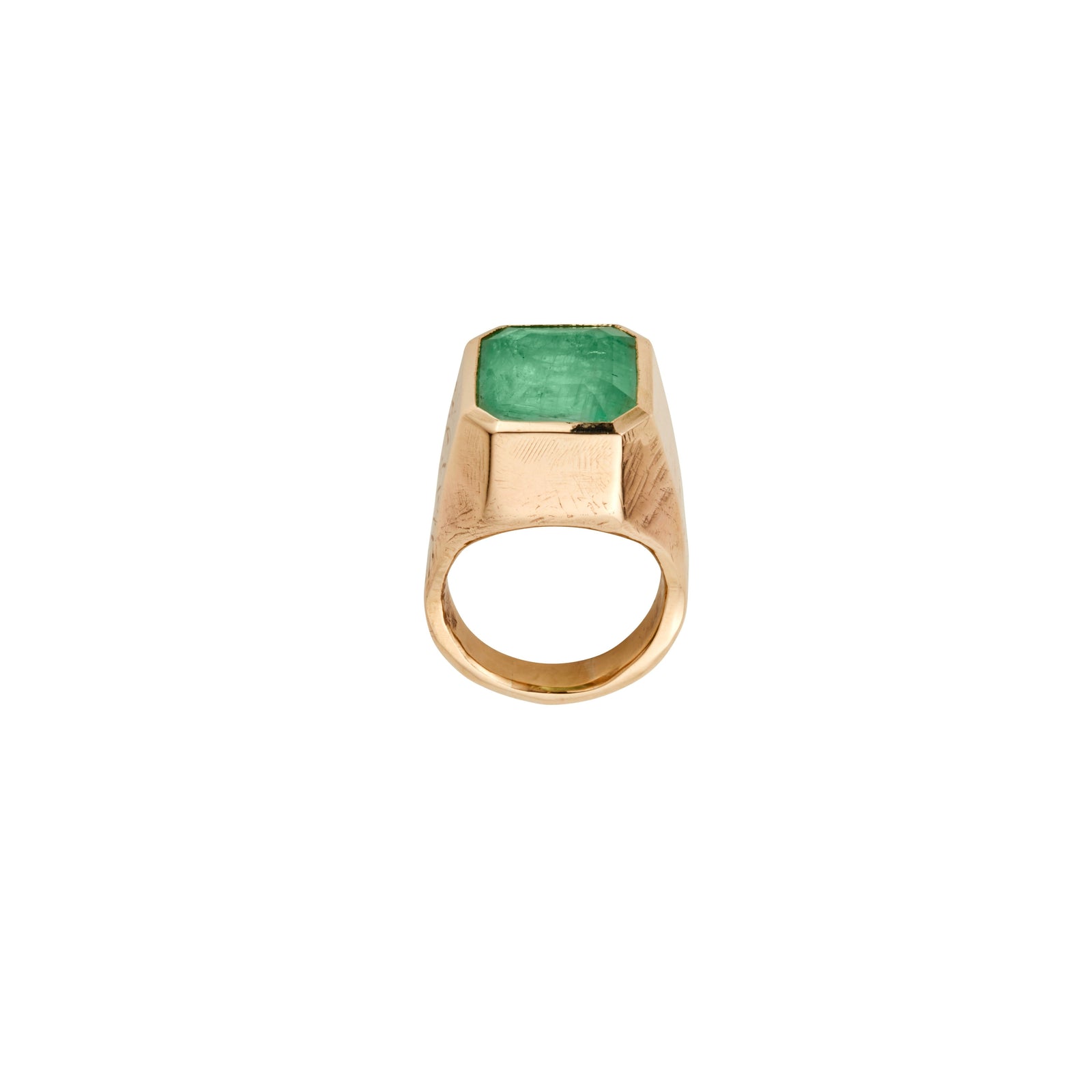 AUGUST Gold Emerald Ring