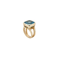 MIRIAM Gold Aquamarine Ring