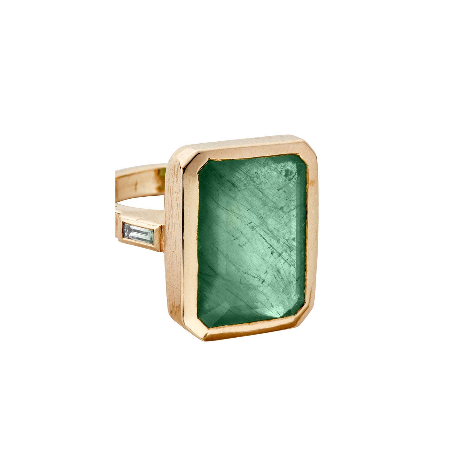 MESA Gold Emerald & Diamond Ring