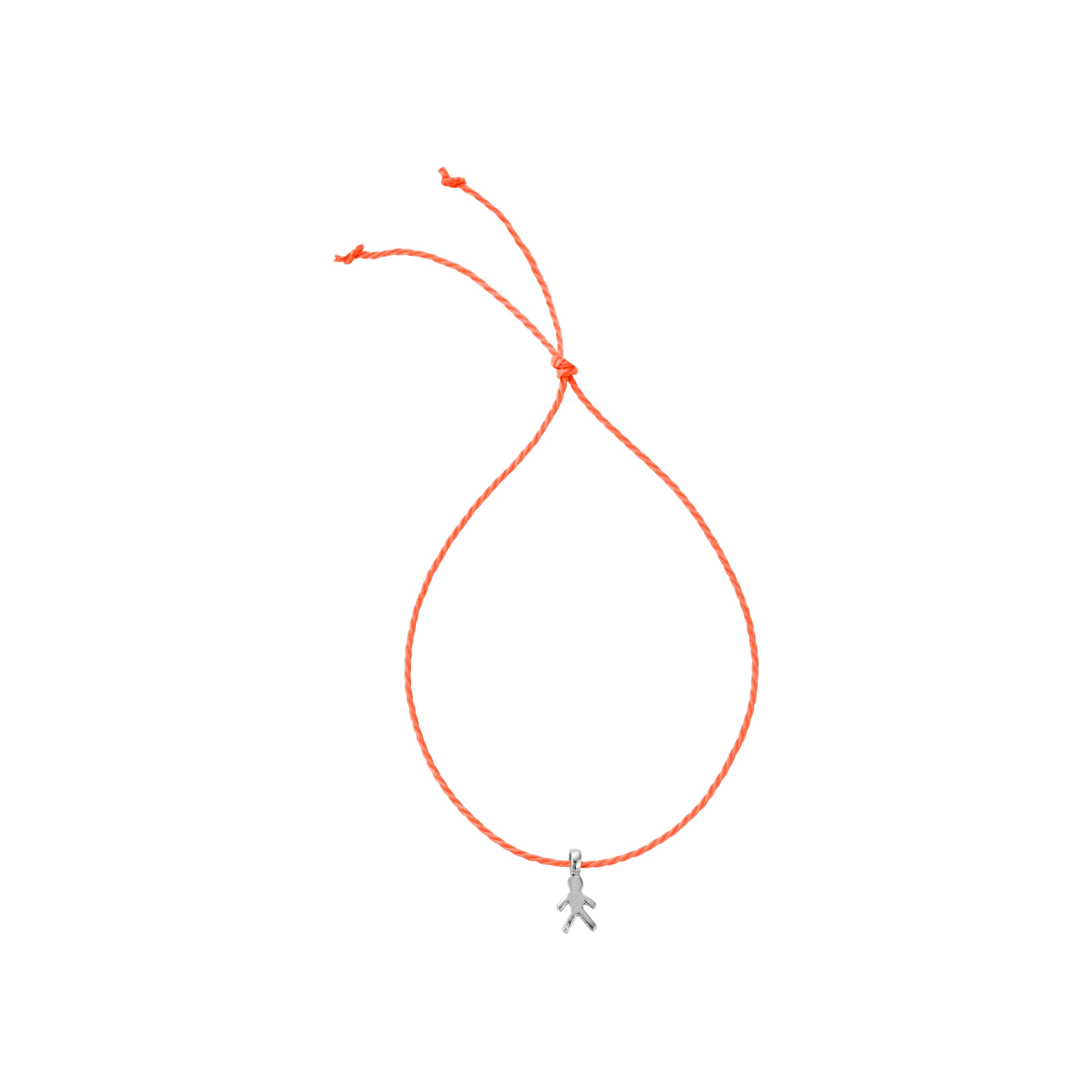 Silver Little Boy Cord Bracelet