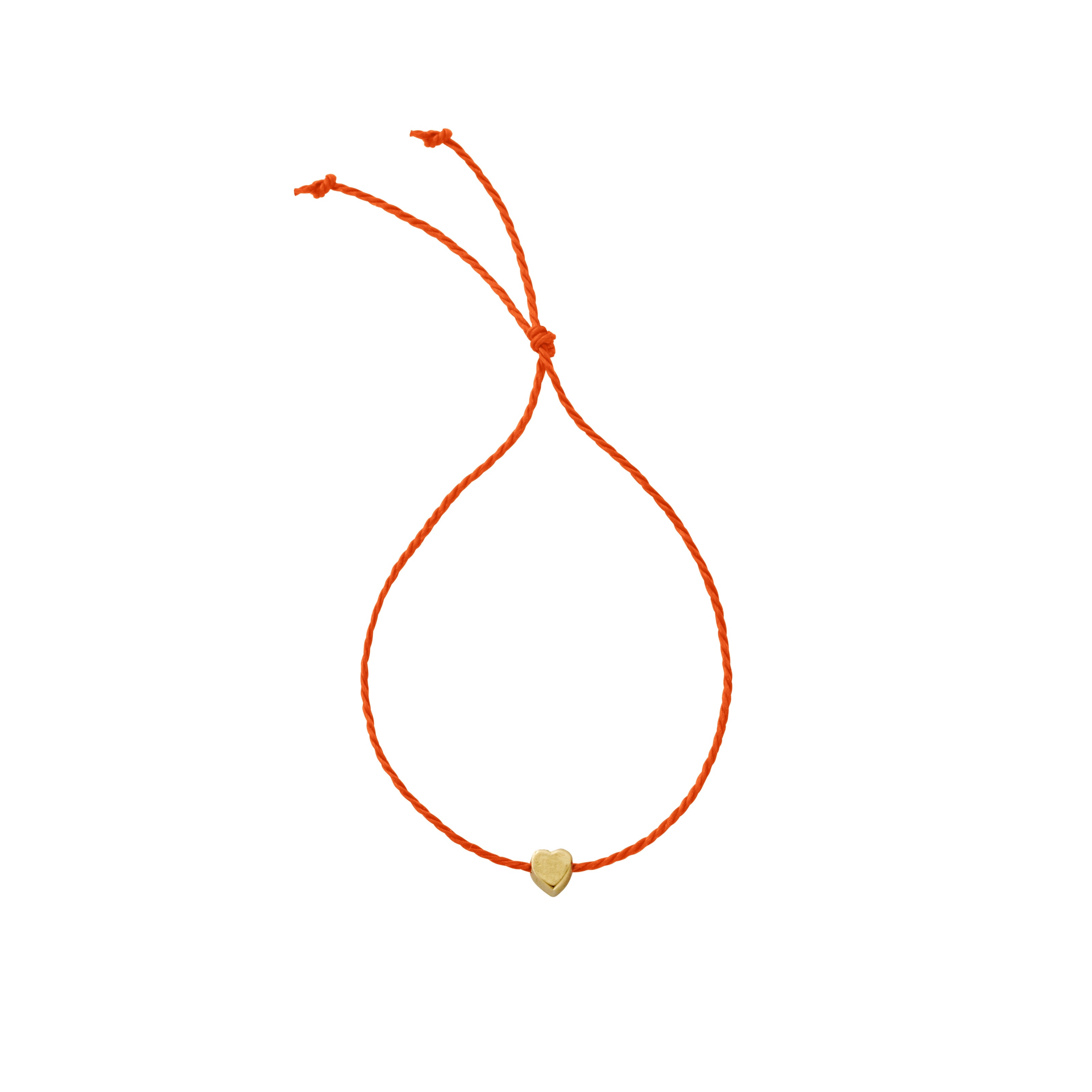 Gold Tiny Heart Cord Bracelet