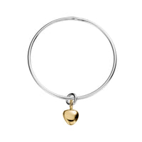 Silver & Gold Maxi Grateful Heart Bangle