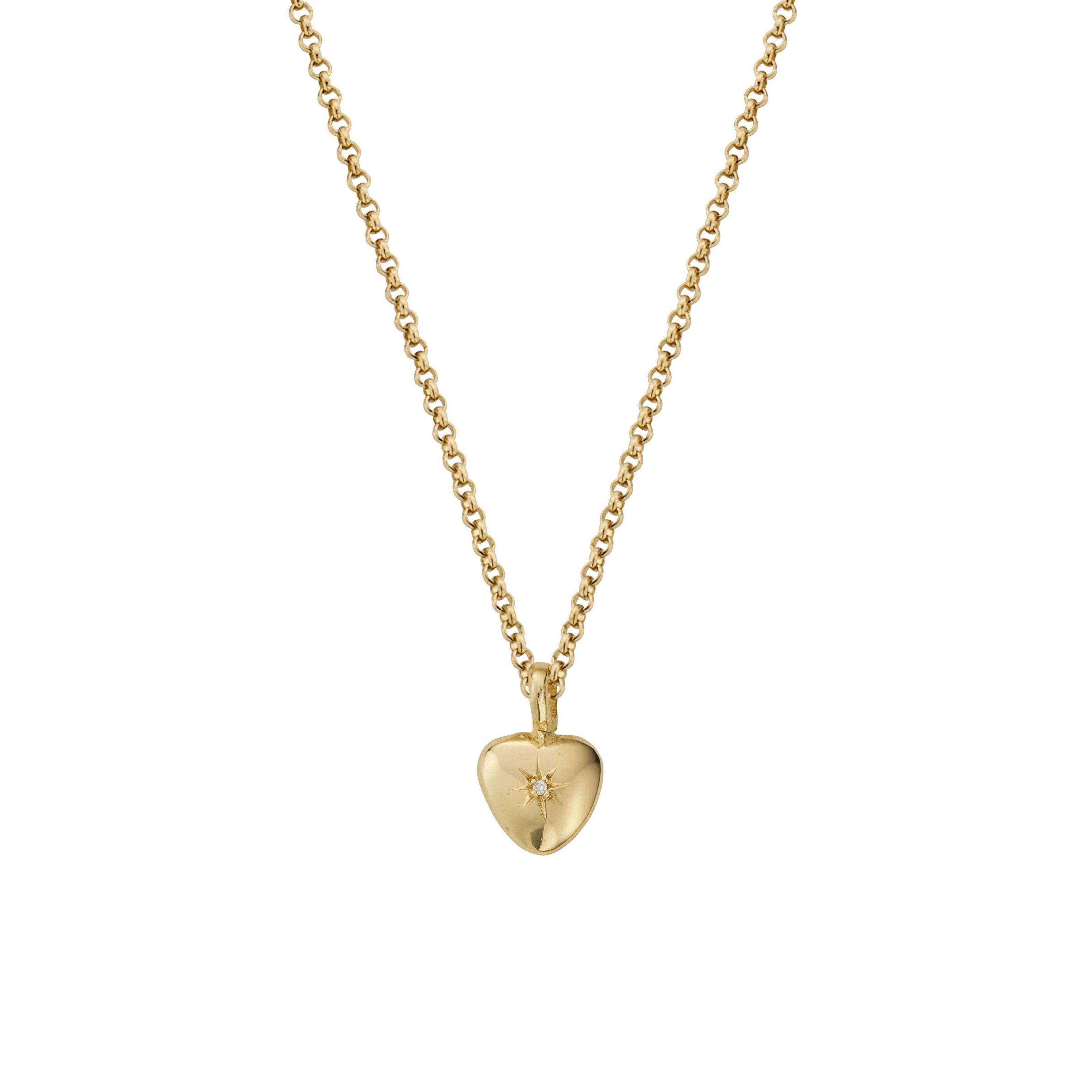 Gold Midi Grateful Heart Necklace