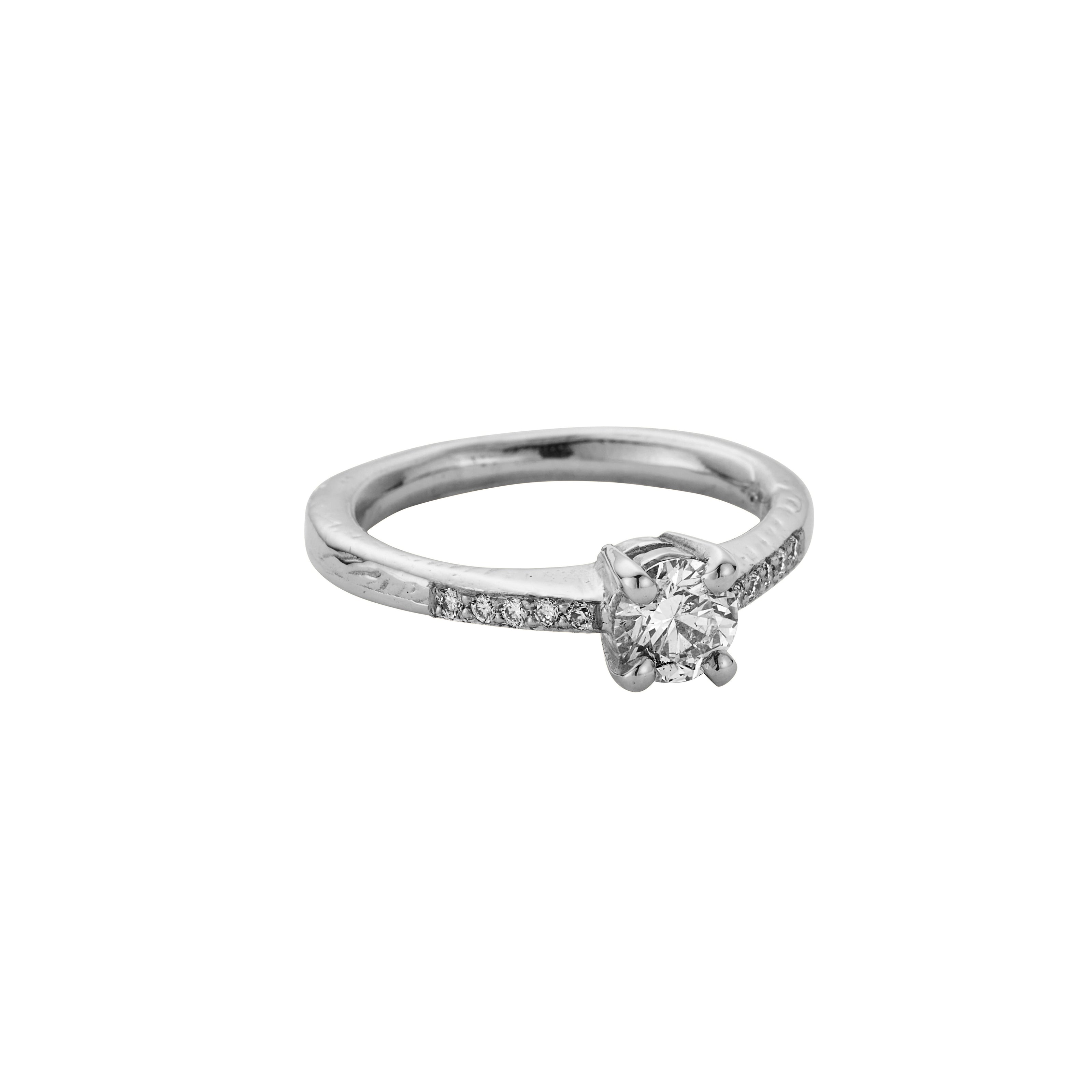 'The Eternity' Platinum Round 0.5ct Lab Grown Diamond Claw Engagement Ring