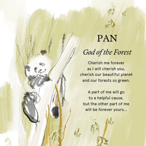 'Pan' Silver Panda Keepsake