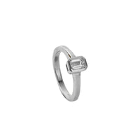 'The Heirloom' Platinum Emerald 0.5ct Natural Diamond Bezel Engagement Ring