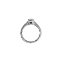 'The Heirloom' Platinum Emerald 0.5ct Natural Diamond Bezel Engagement Ring