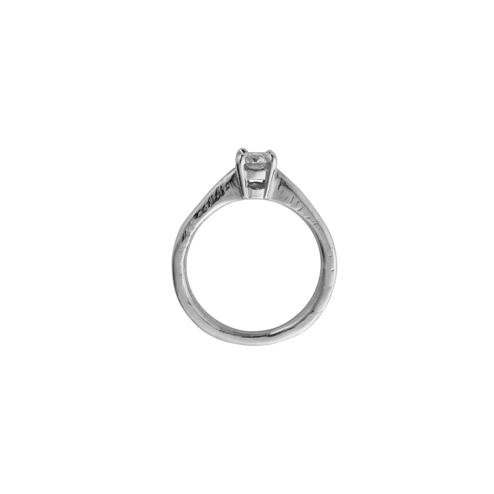 'The Story' Platinum Oval 0.5ct Natural Diamond Claw Engagement Ring
