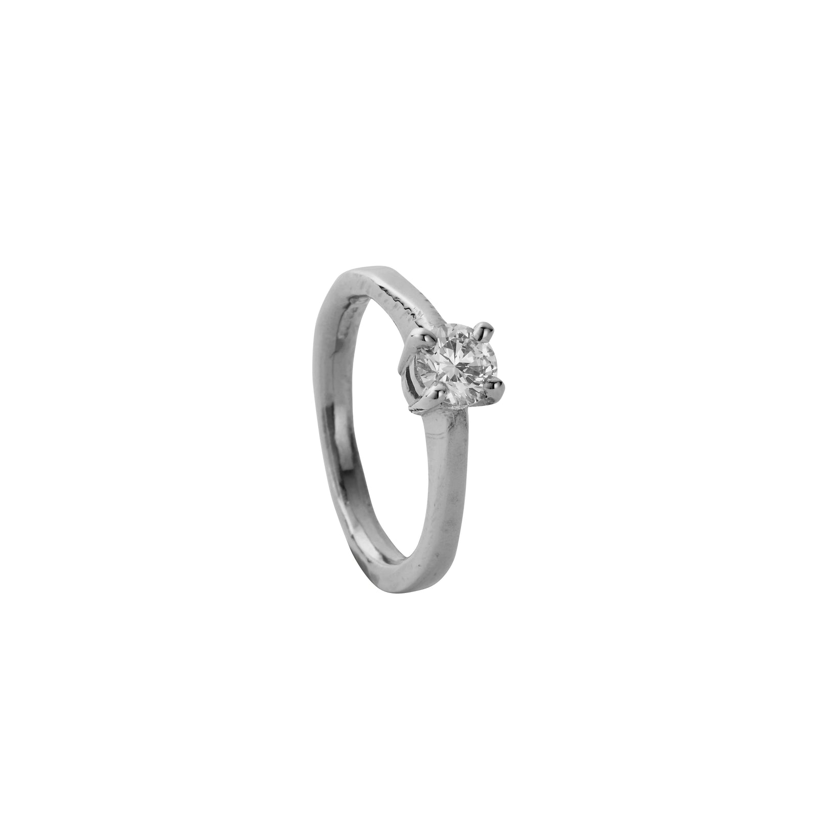 'The Eternity' Platinum Round 0.5ct Natural Diamond Claw Engagement Ring