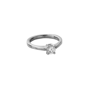 'The Eternity' Platinum Round 0.5ct Lab Grown Diamond Claw Engagement Ring