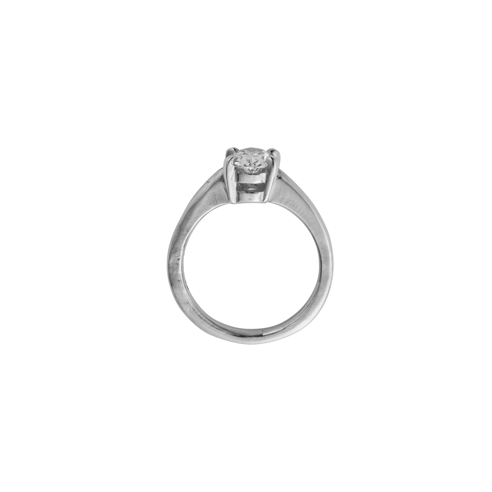 'The Story' Platinum Oval 1ct Natural Diamond Claw Engagement Ring