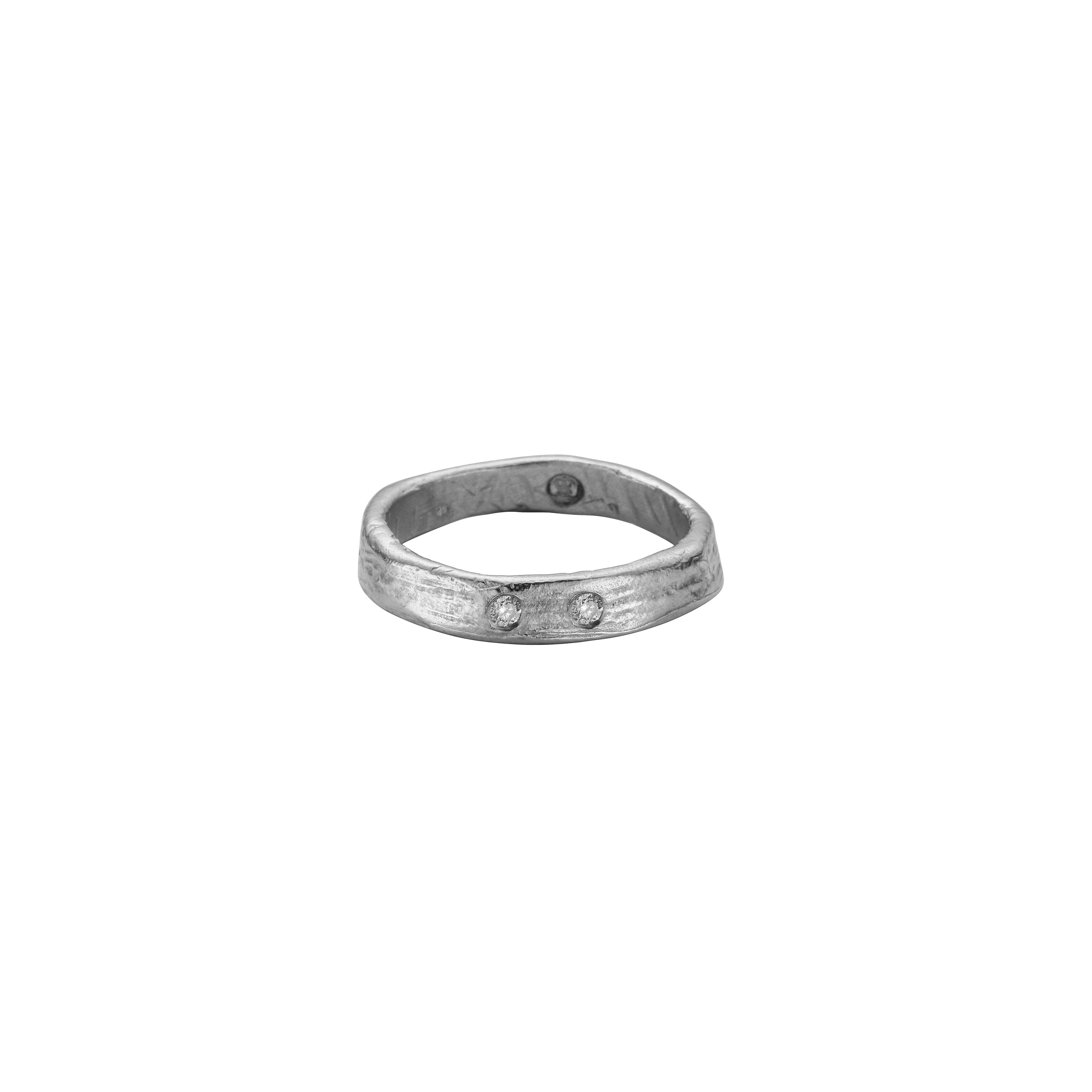 Ladies' Platinum Midi Posey Ring