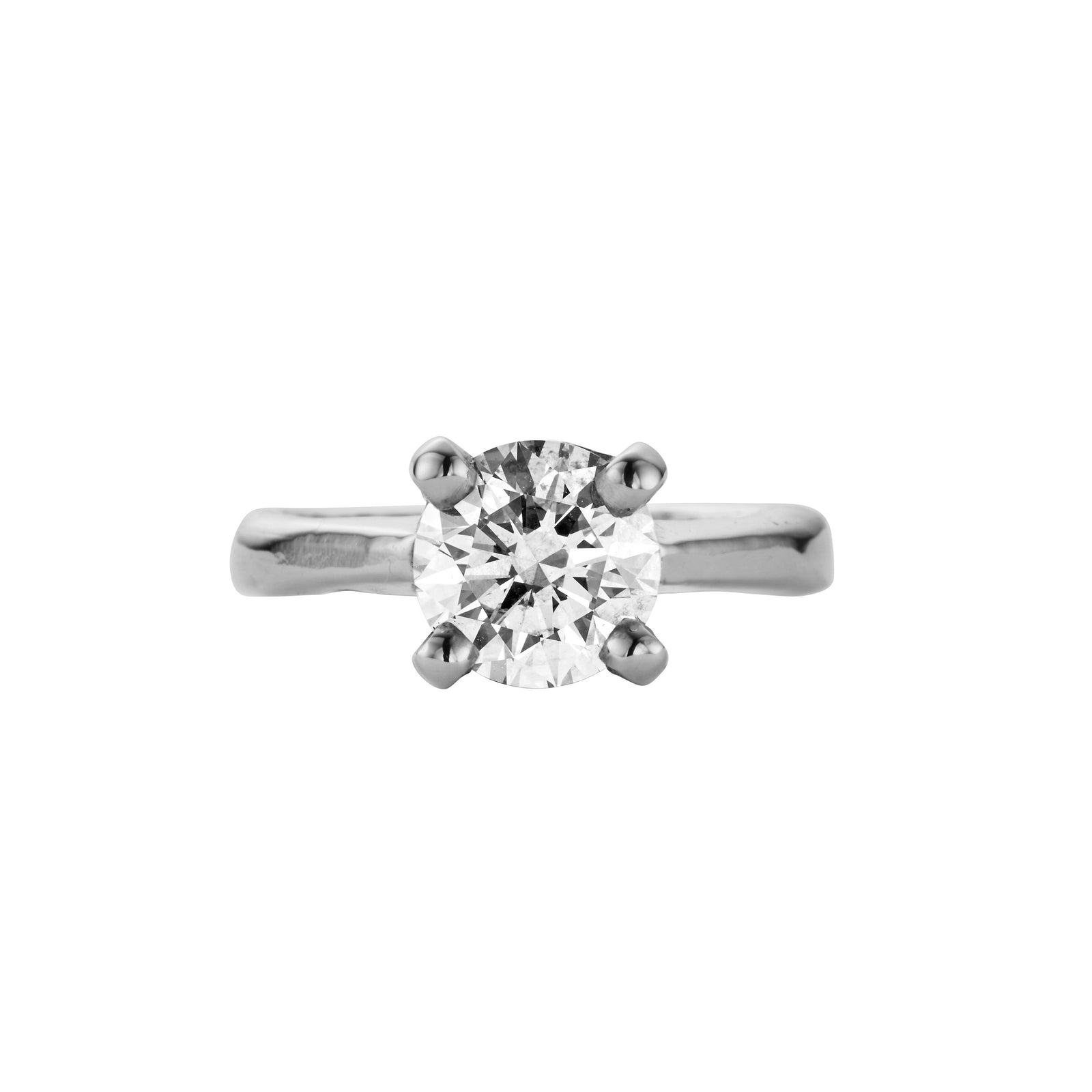'The Eternity' Platinum Round 2ct Lab Grown Diamond Claw Engagement Ring