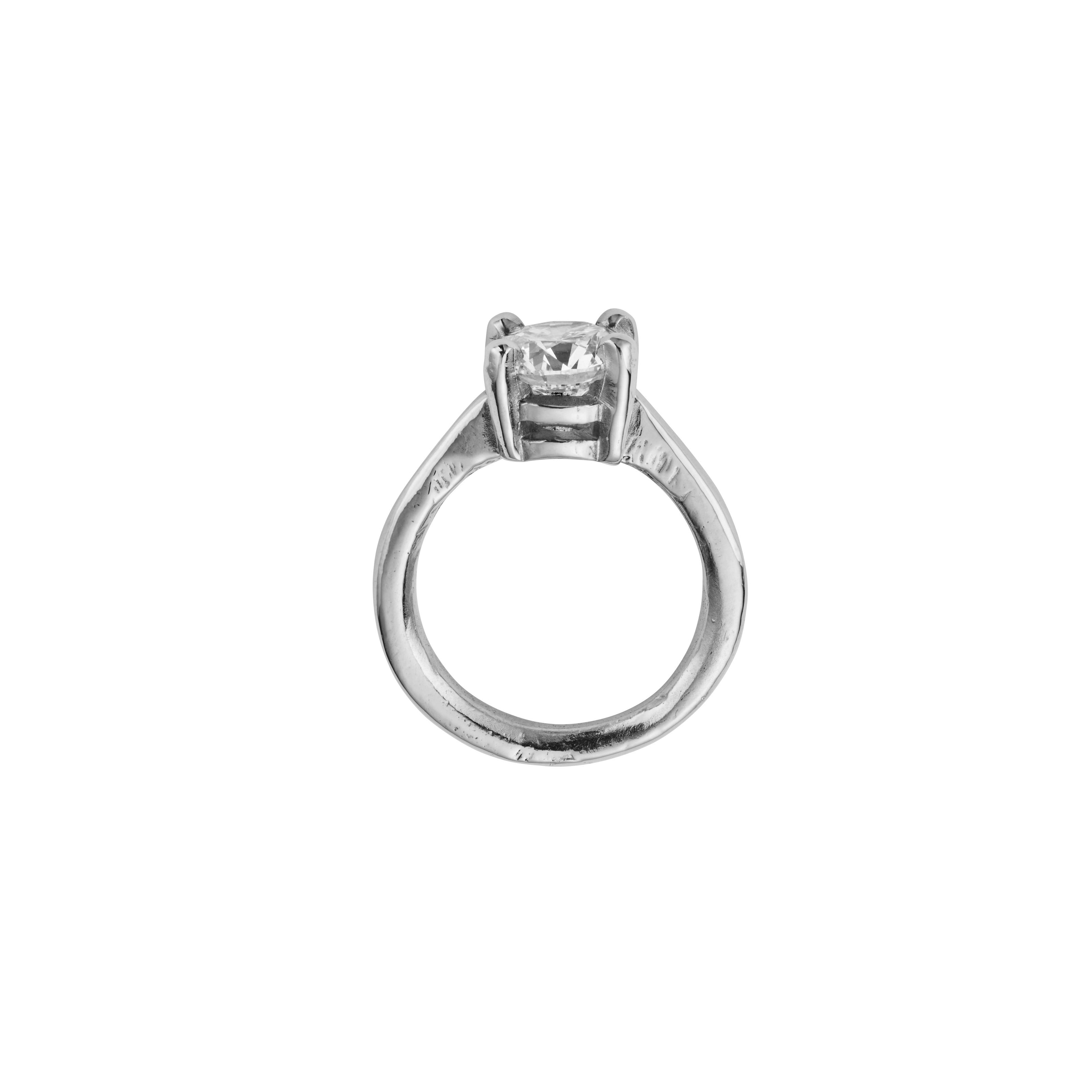'The Eternity' Platinum Round 2ct Lab Grown Diamond Claw Engagement Ring