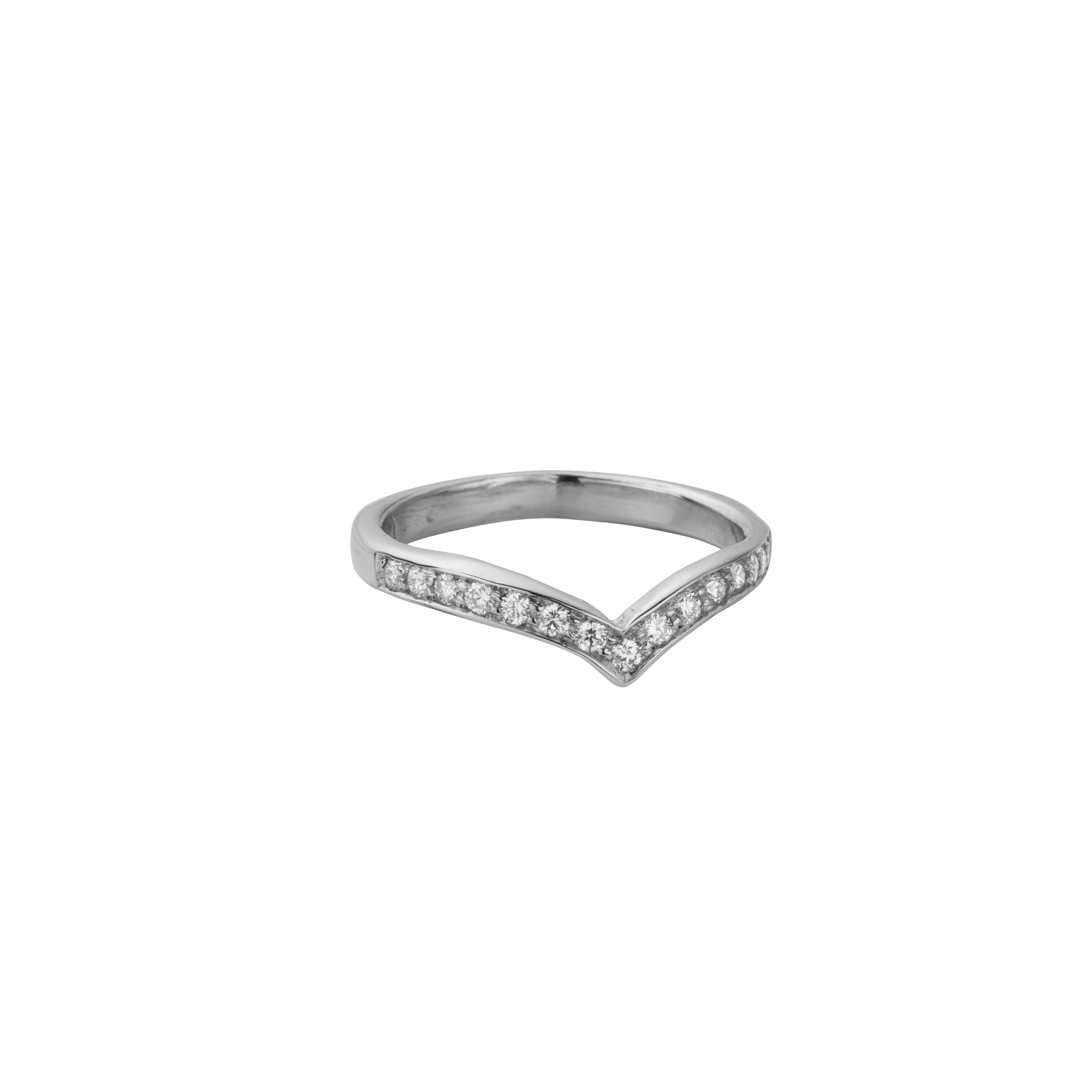 Platinum Wishbone Wedding Band