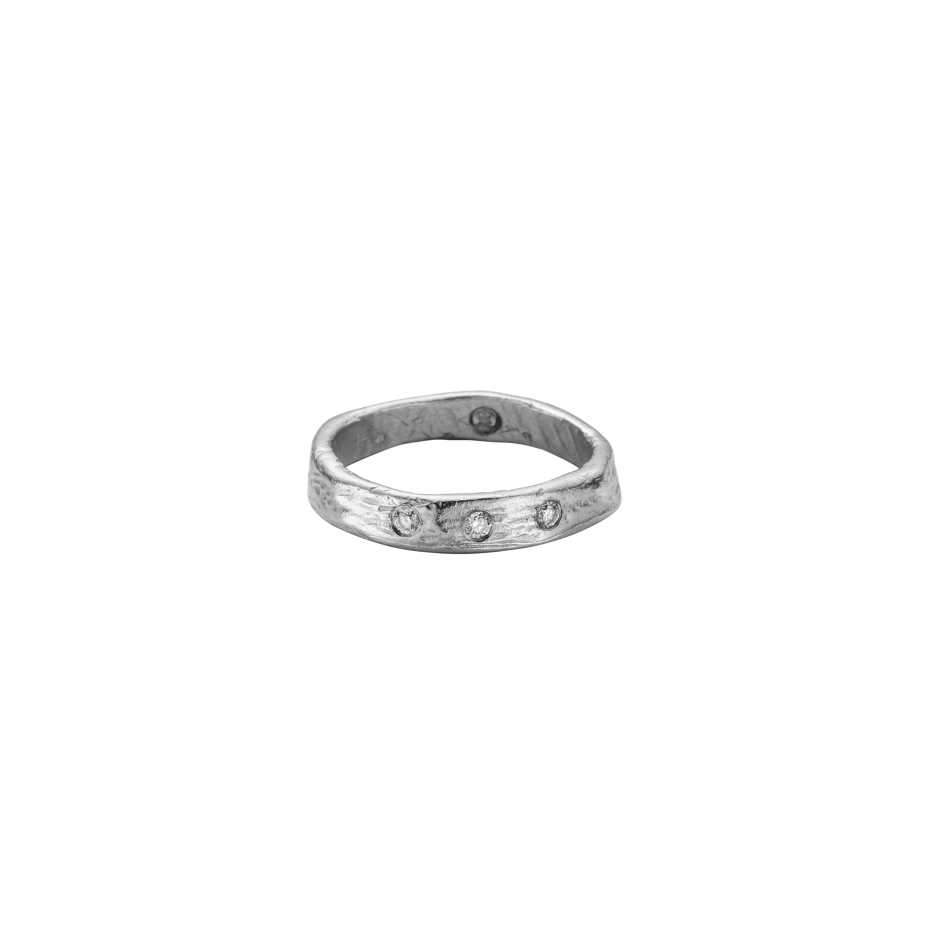 Ladies' Platinum Midi Posey Ring