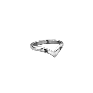 Platinum Wishbone Wedding Band