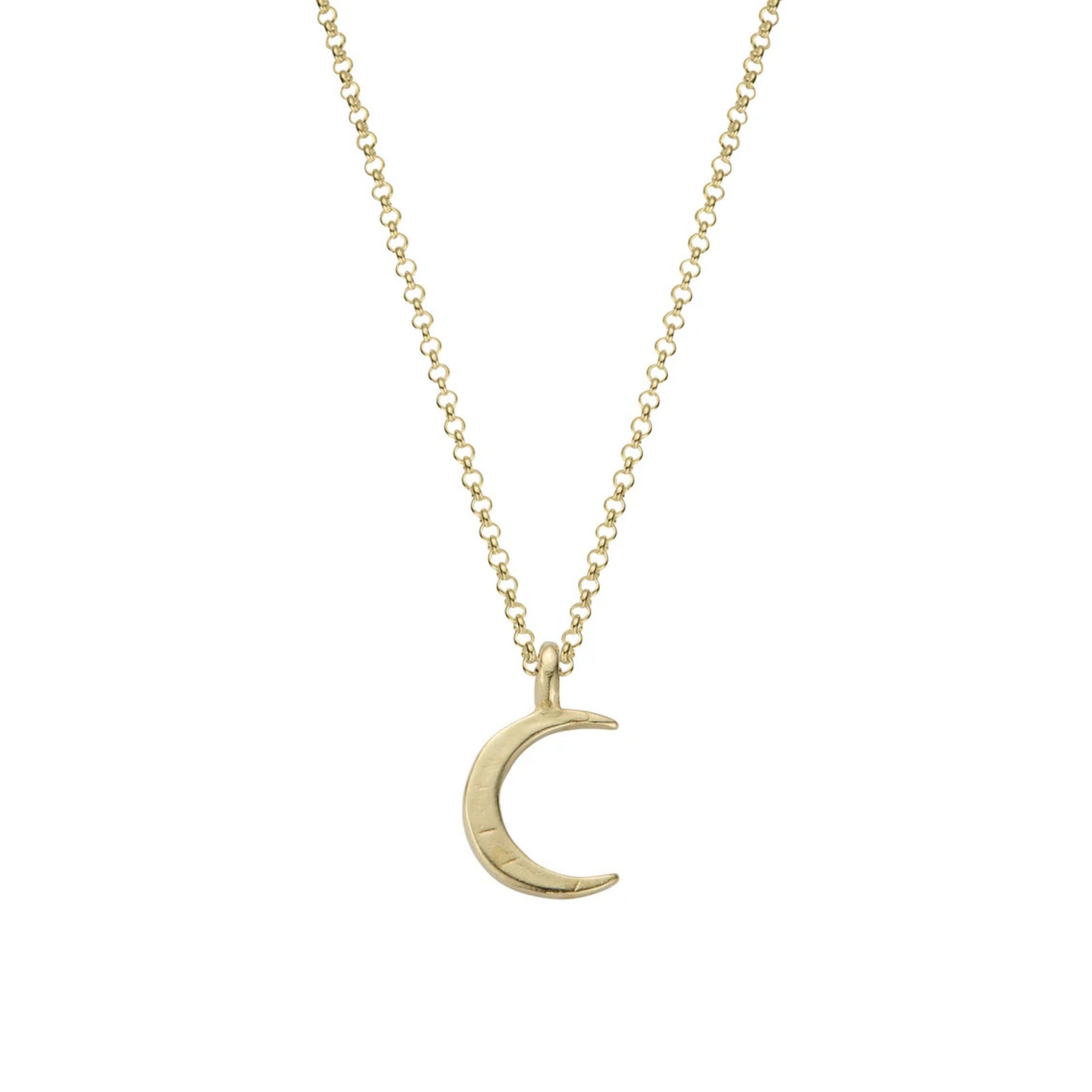 Gold Medium Crescent Moon Necklace