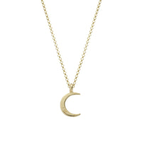 Gold Medium Crescent Moon Necklace