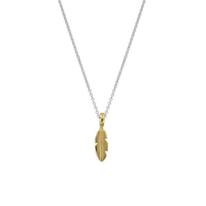 Silver & Gold Baby Feather Necklace