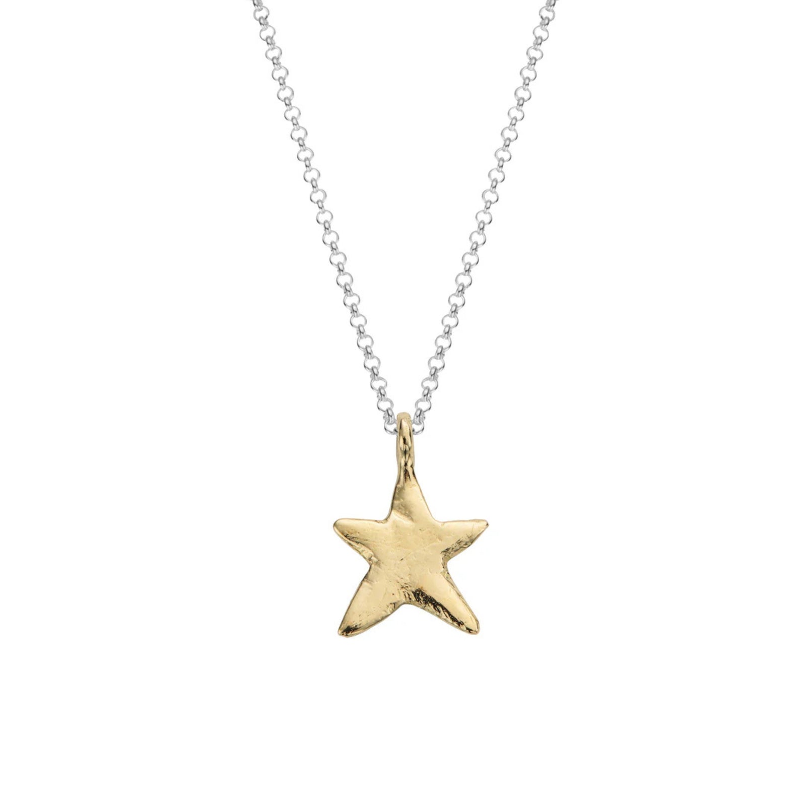Silver & Gold Midi Star Necklace
