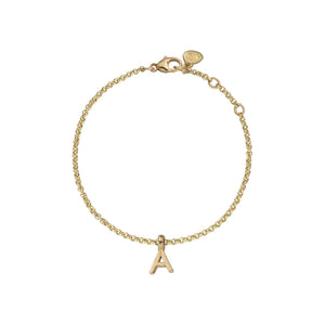 Gold Alphabet Chain Bracelet