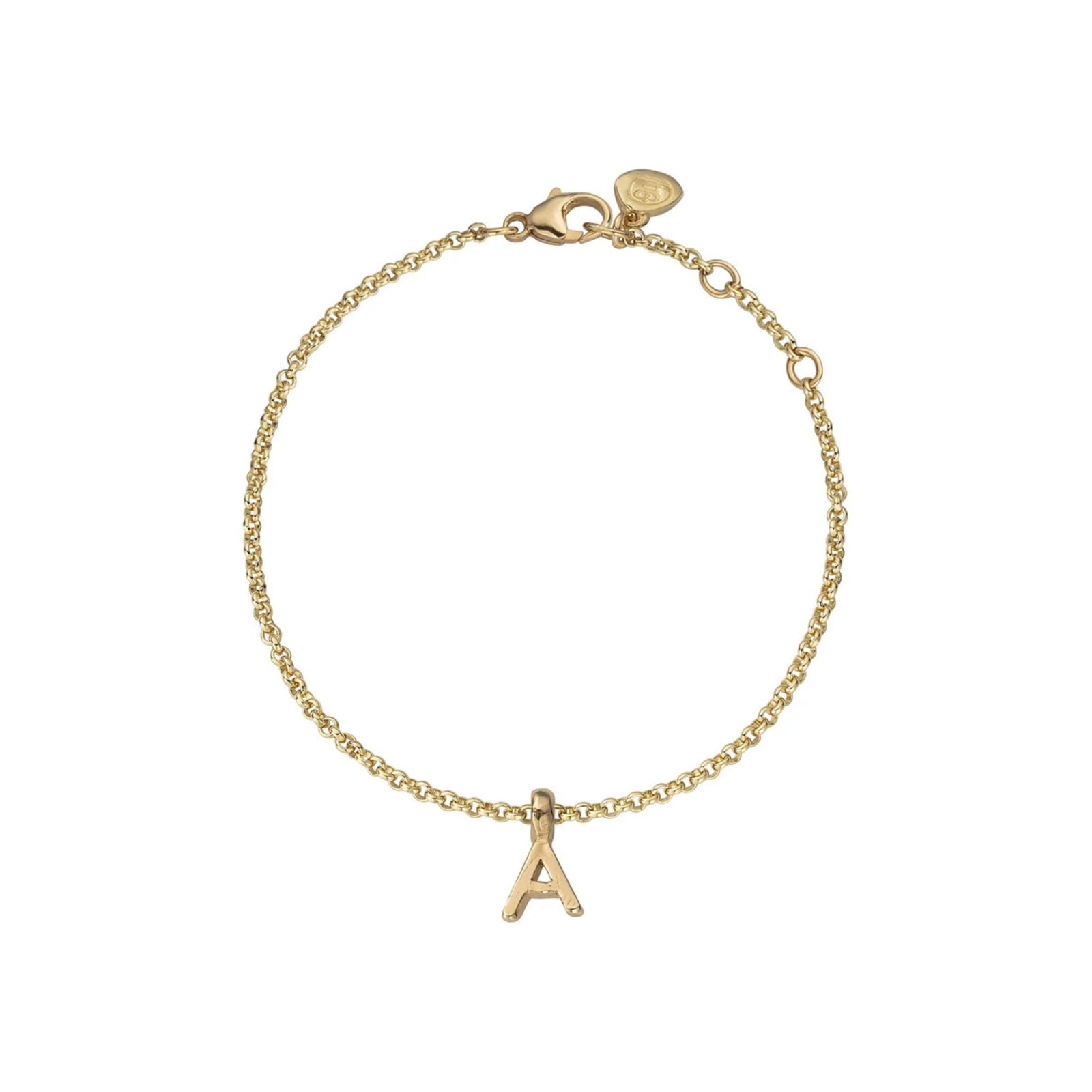 Gold Alphabet Chain Bracelet