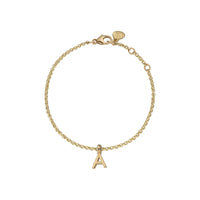 Gold Alphabet Chain Bracelet