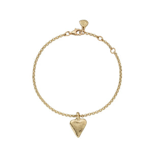 Gold Mini Heart Chain Bracelet