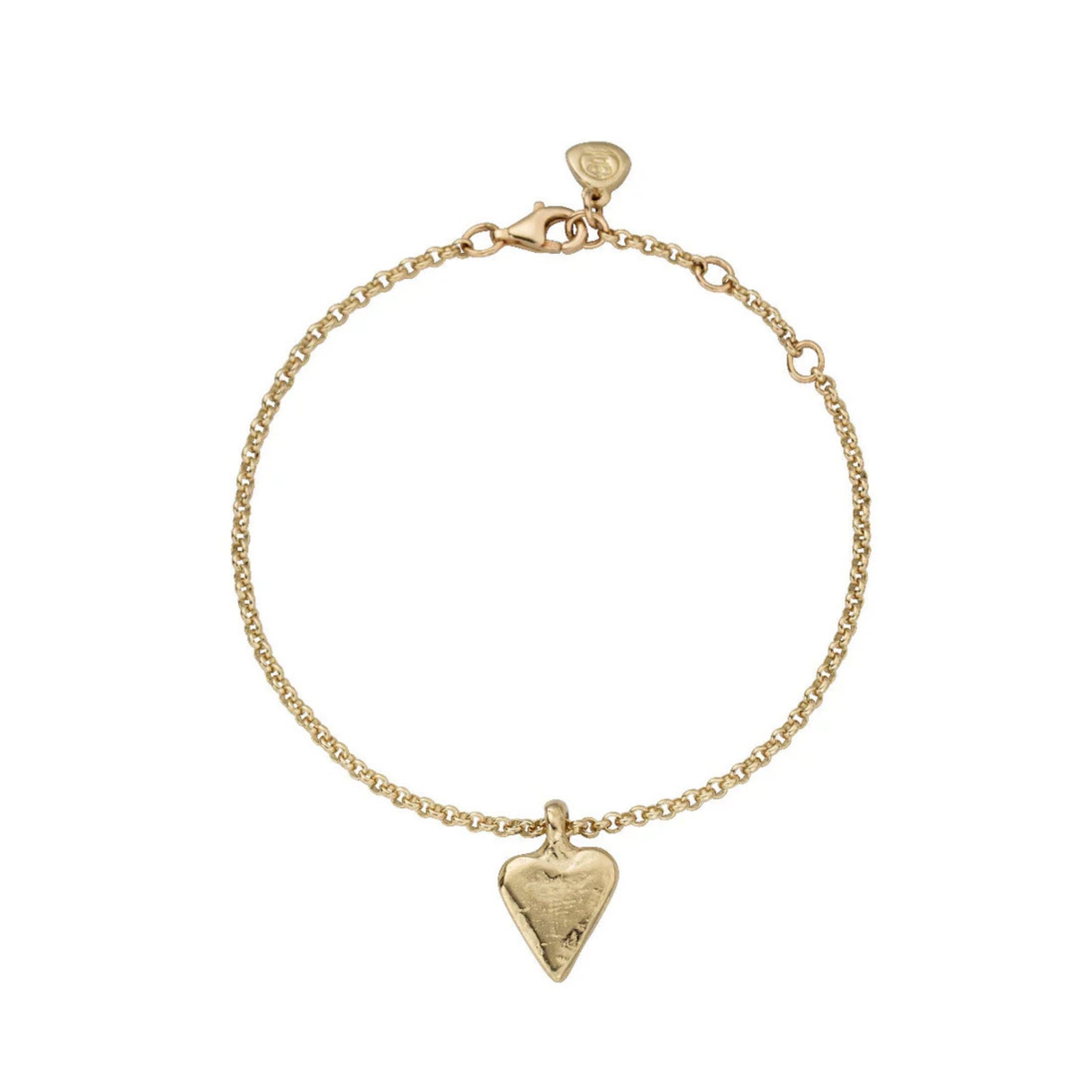 Gold Mini Heart Chain Bracelet