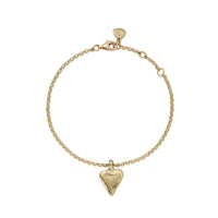 Gold Mini Heart Chain Bracelet