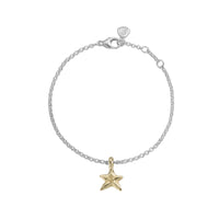 Silver & Gold Mini Star Chain Bracelet
