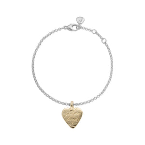 Silver & Gold Medium You Are Loved Chain Bracelet