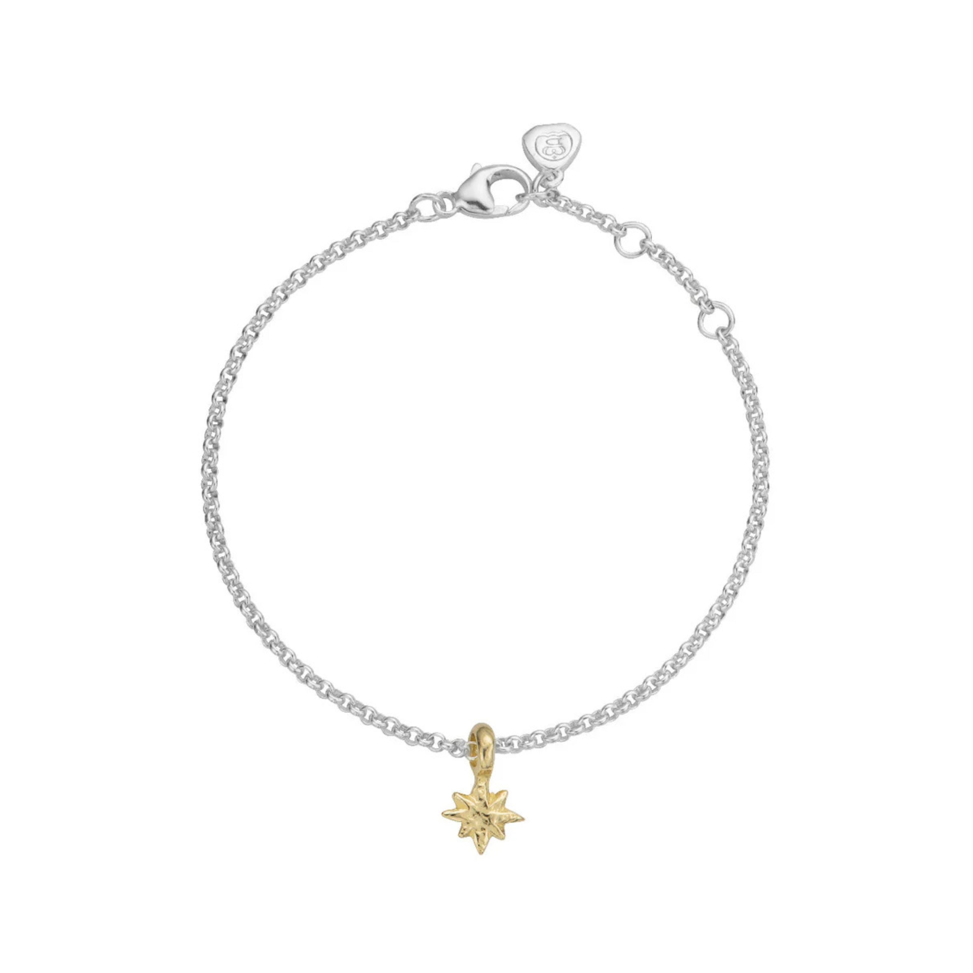 Silver & Gold Baby North Star Chain Bracelet