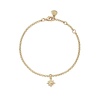 Gold Baby North Star Chain Bracelet